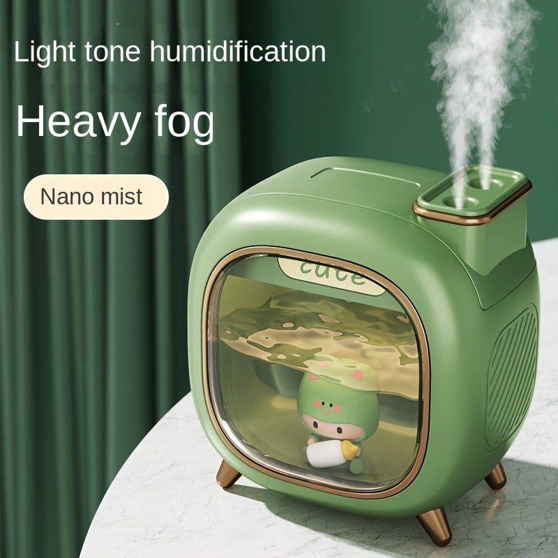 Humidifier Office Desktop Creative Double Spray Aromatherapy Large Mist Volume Usb Charging Humidifier For Home Bedroom Mini Small Appliances - KYAAN