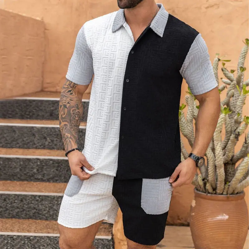 Men's Short Sleeve Plus Size Suit - KYAAN