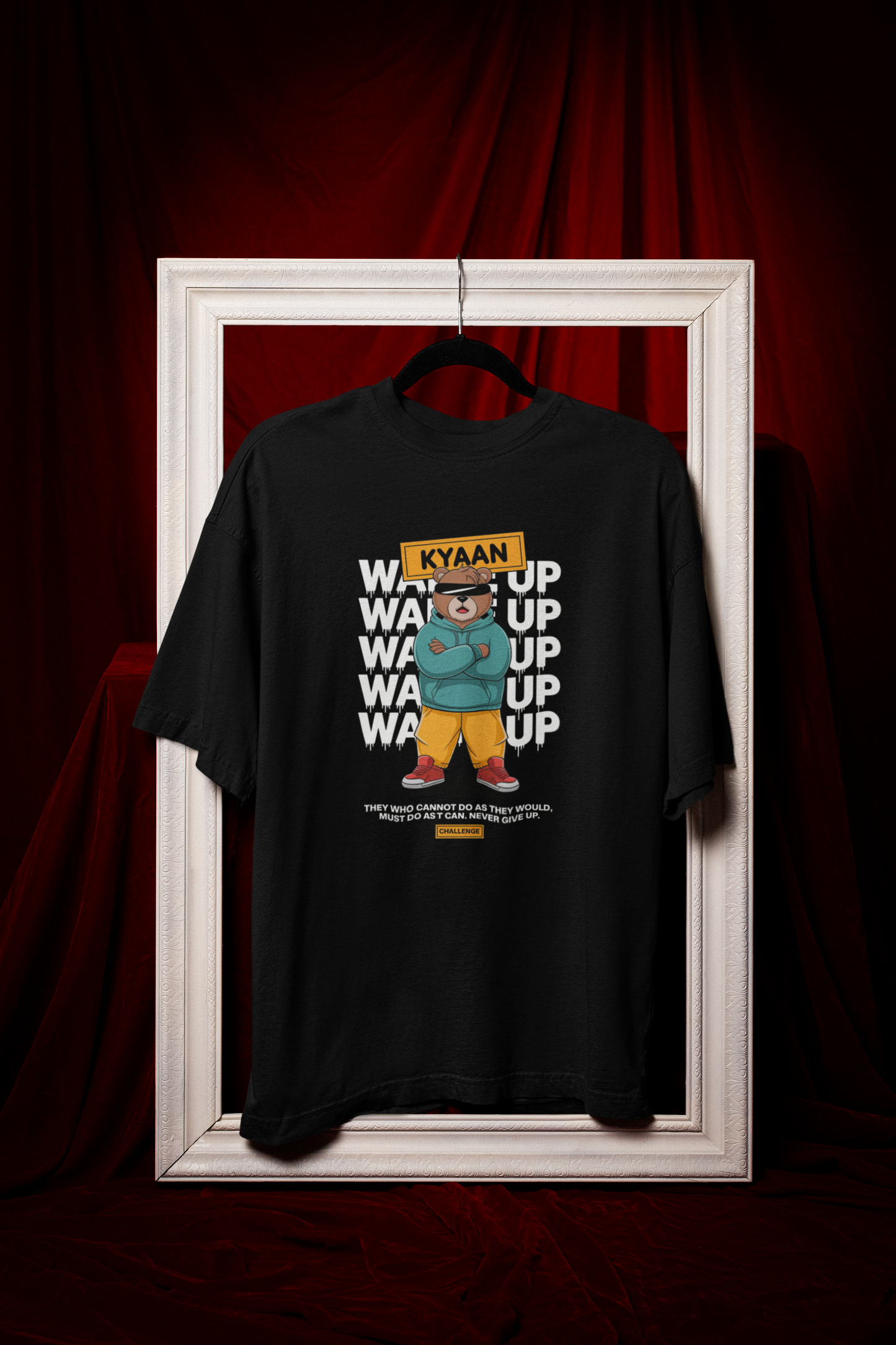 WAKE UP Unisex Oversized T-Shirt - KYAAN URBAN ELEGANCE