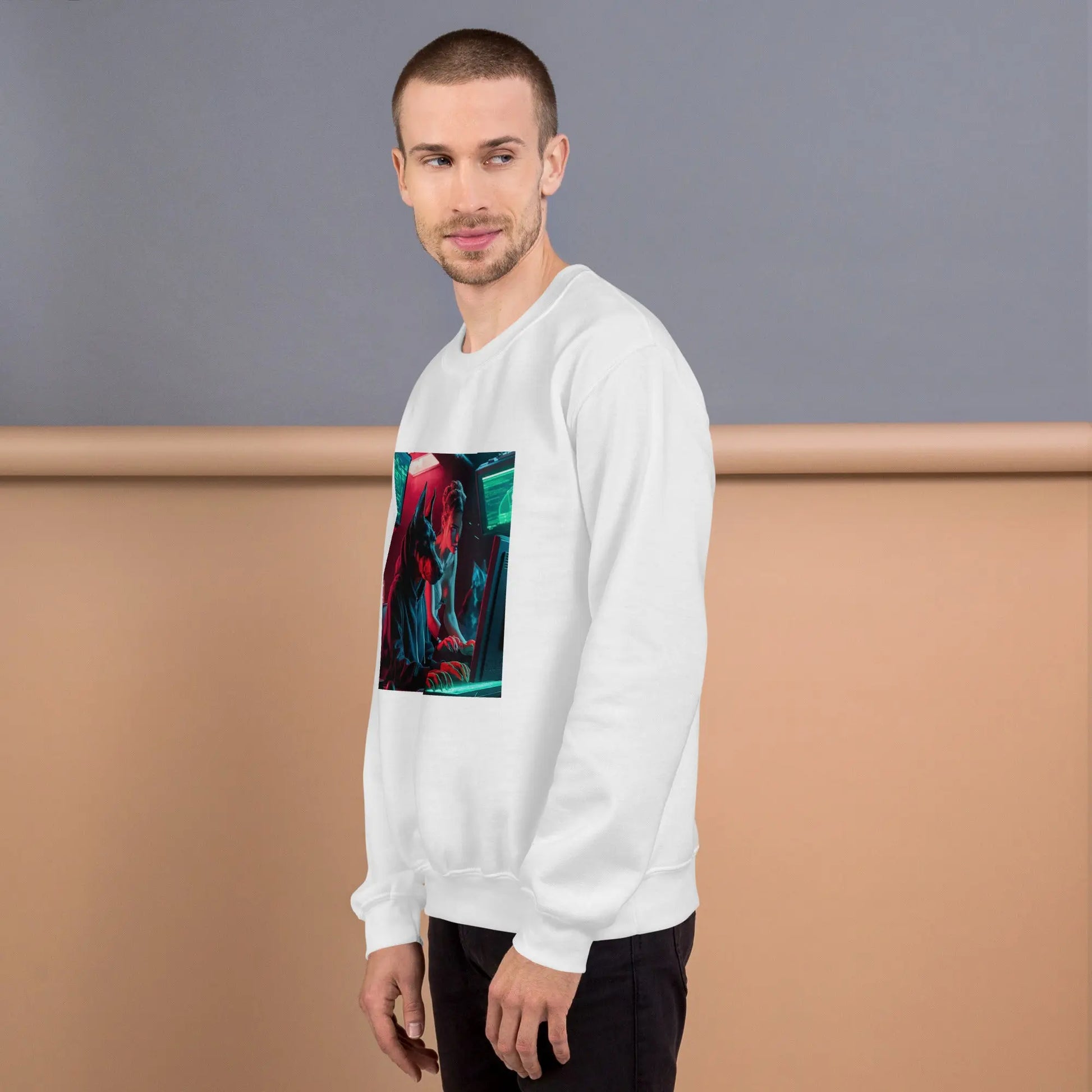 Men's Sweatshirt Dog Cyberpunk - KYAAN URBAN ELEGANCE - KYAAN